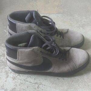 Nike Black and Gray High-Top Sneakers